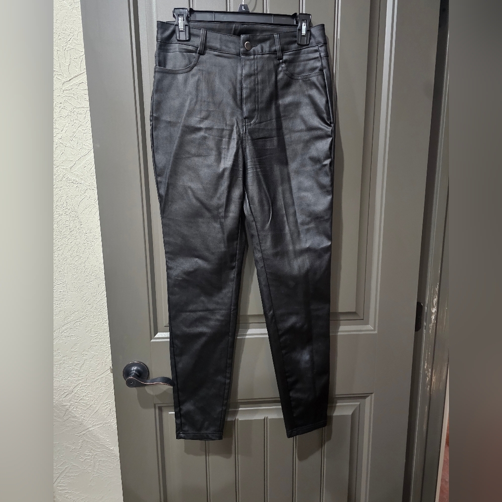 Sleek Black Faux Leather Pants